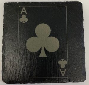 Ace of Clubs Slate Coaster