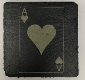 Ace of Hearts Slate Coaster