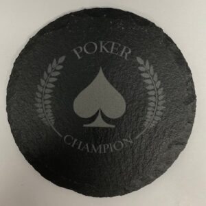 Poker Champion Spade Slate Coaster